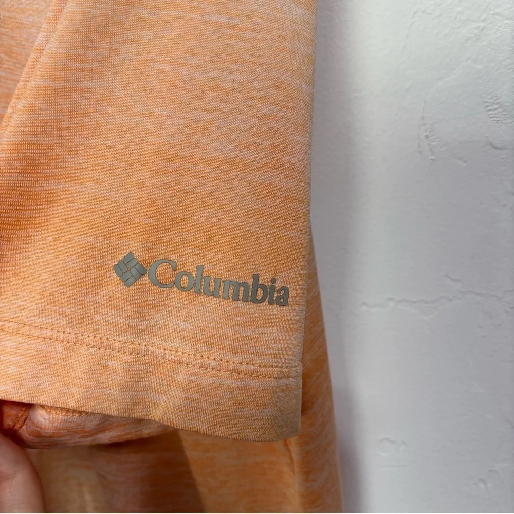 Columbia Golf Orange Polo Short Sleeve Men's Medium 